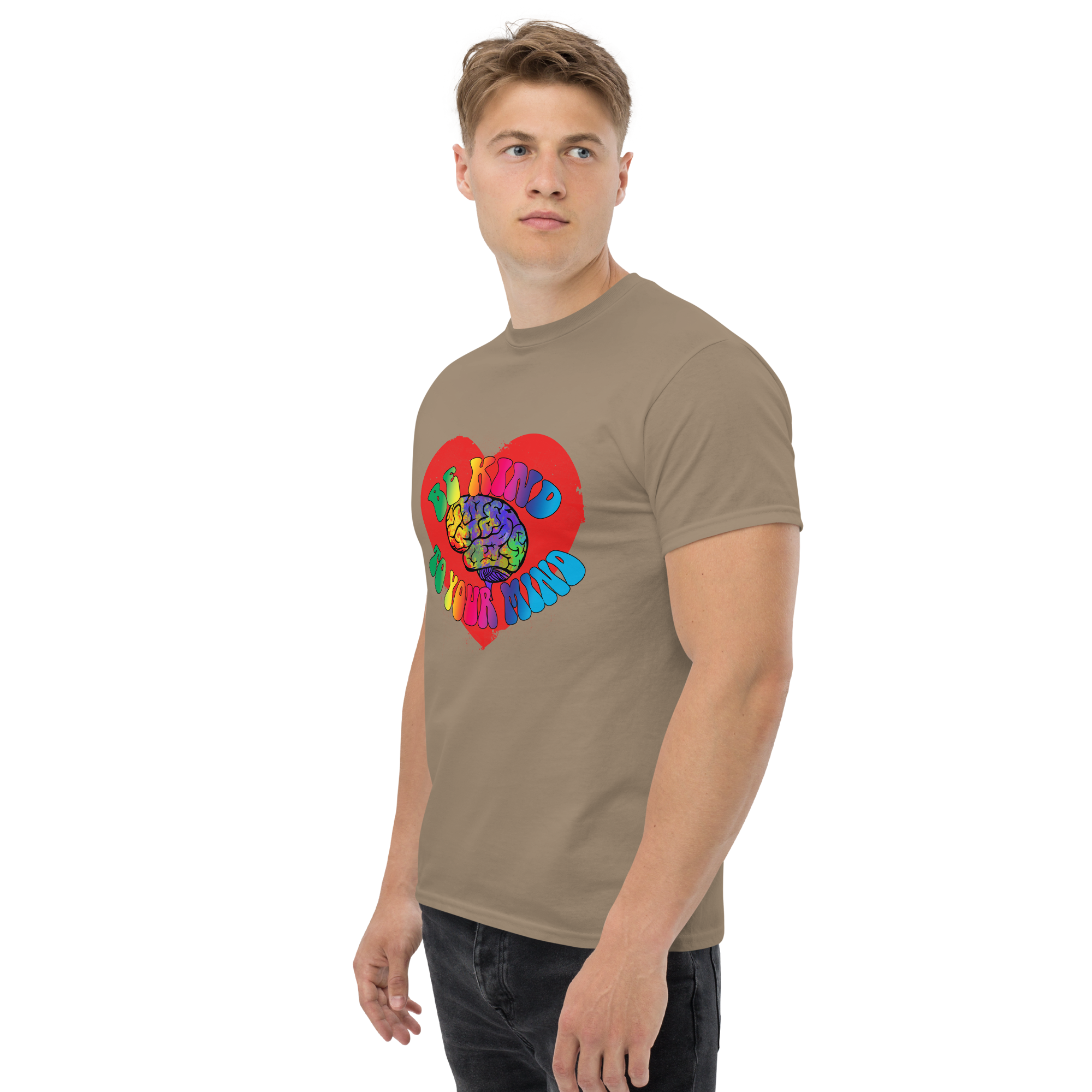 unisex classic tee brown savana left front 673424c7e08df