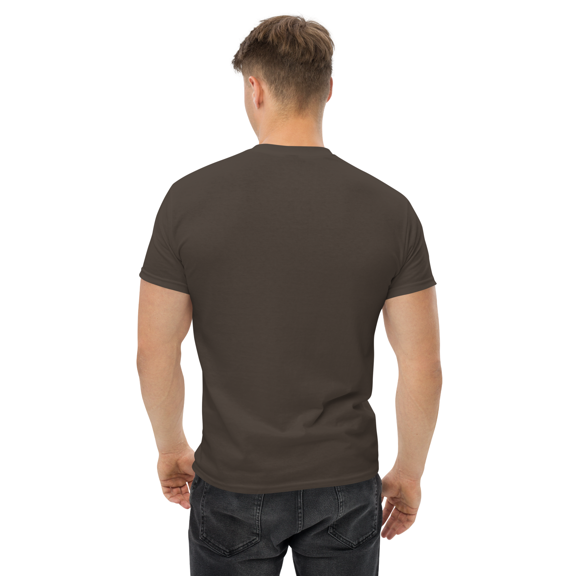 unisex classic tee dark chocolate back 673424c6b8460