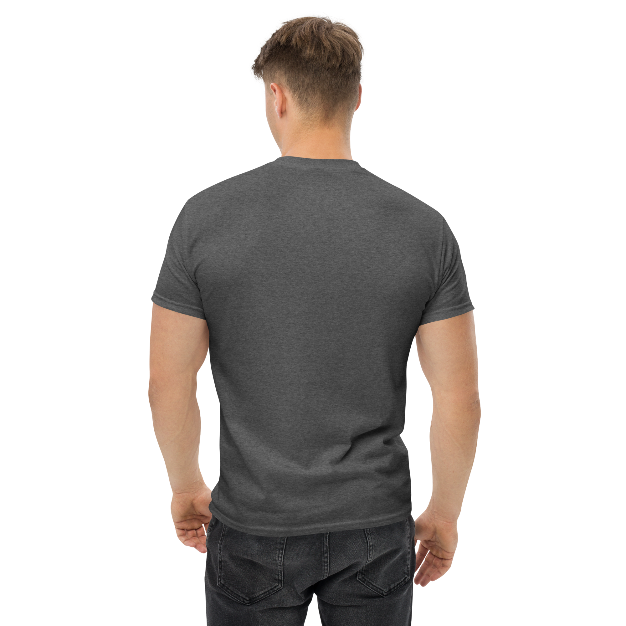 unisex classic tee dark heather back 673424c732047
