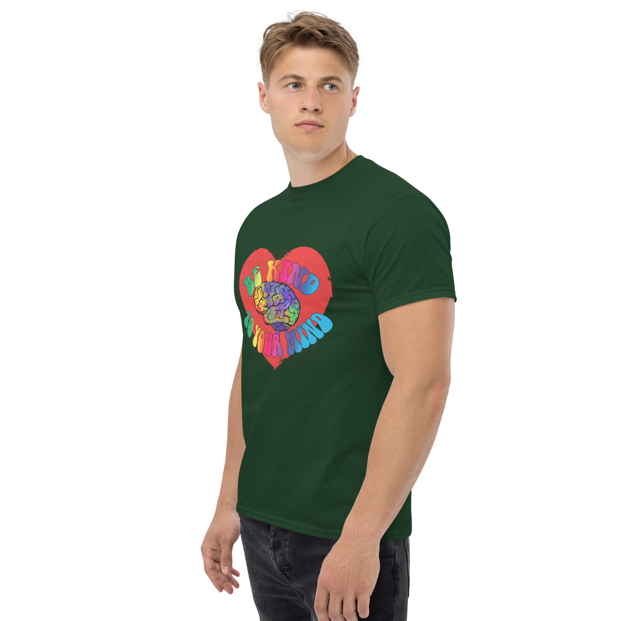 unisex classic tee forest green left front 673424c6ab845