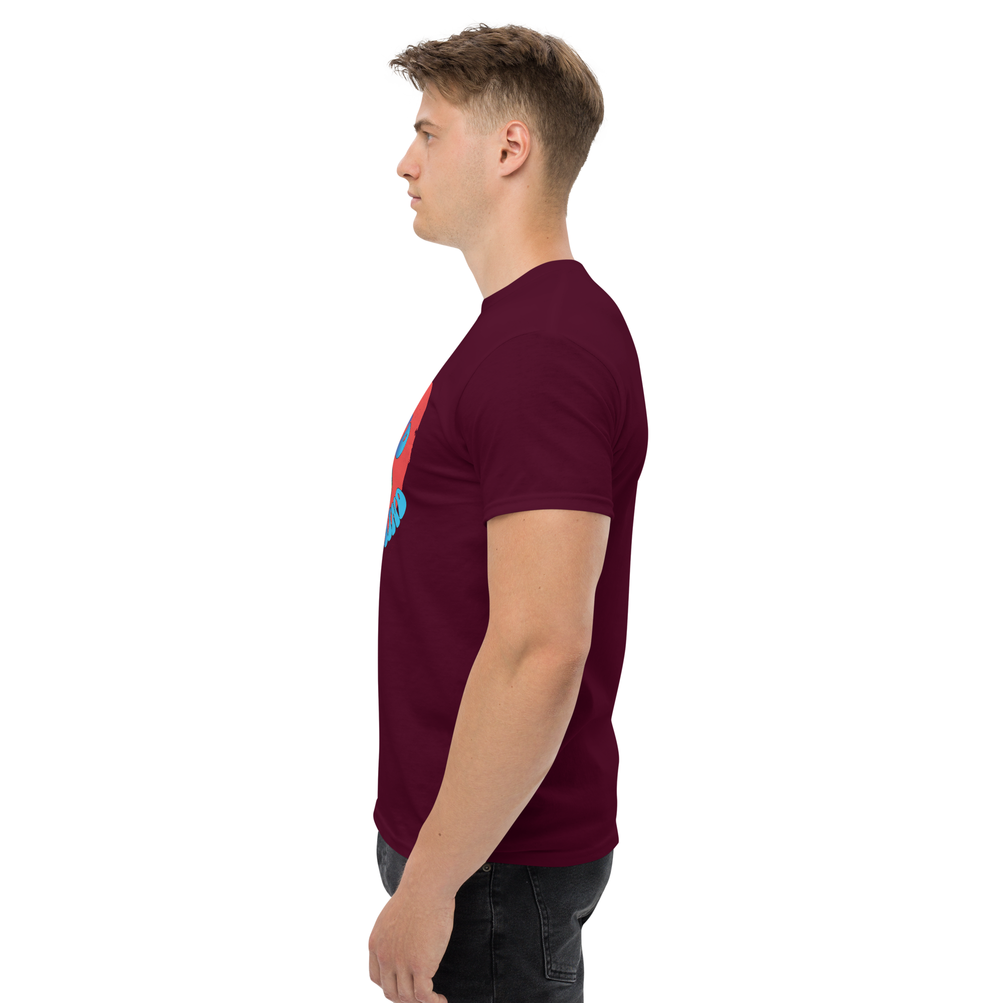 unisex classic tee maroon left 673424c66260b