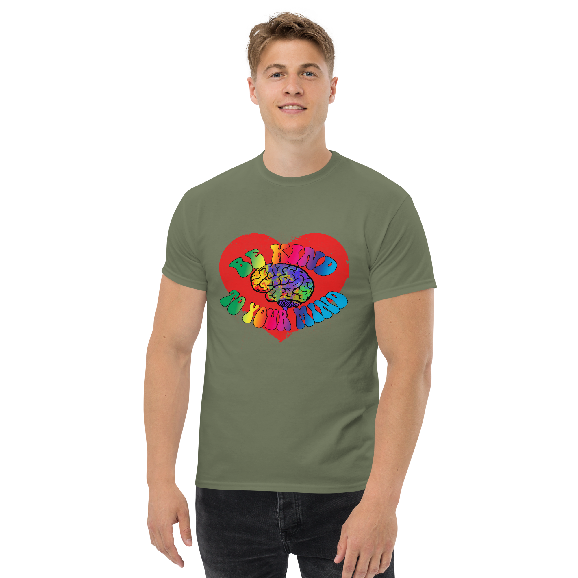 unisex classic tee military green front 673424c78aebd