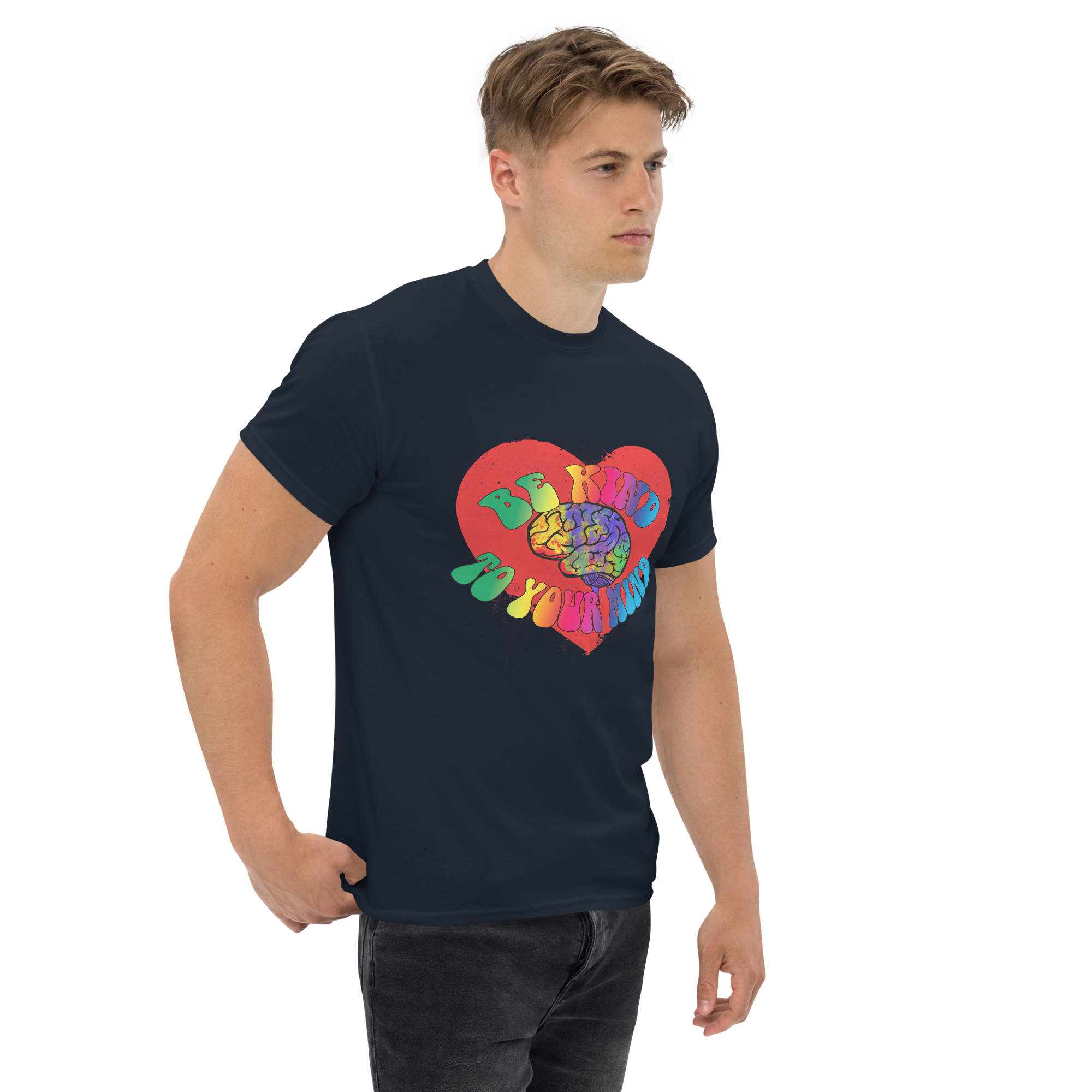 unisex classic tee navy right front 673424c675947