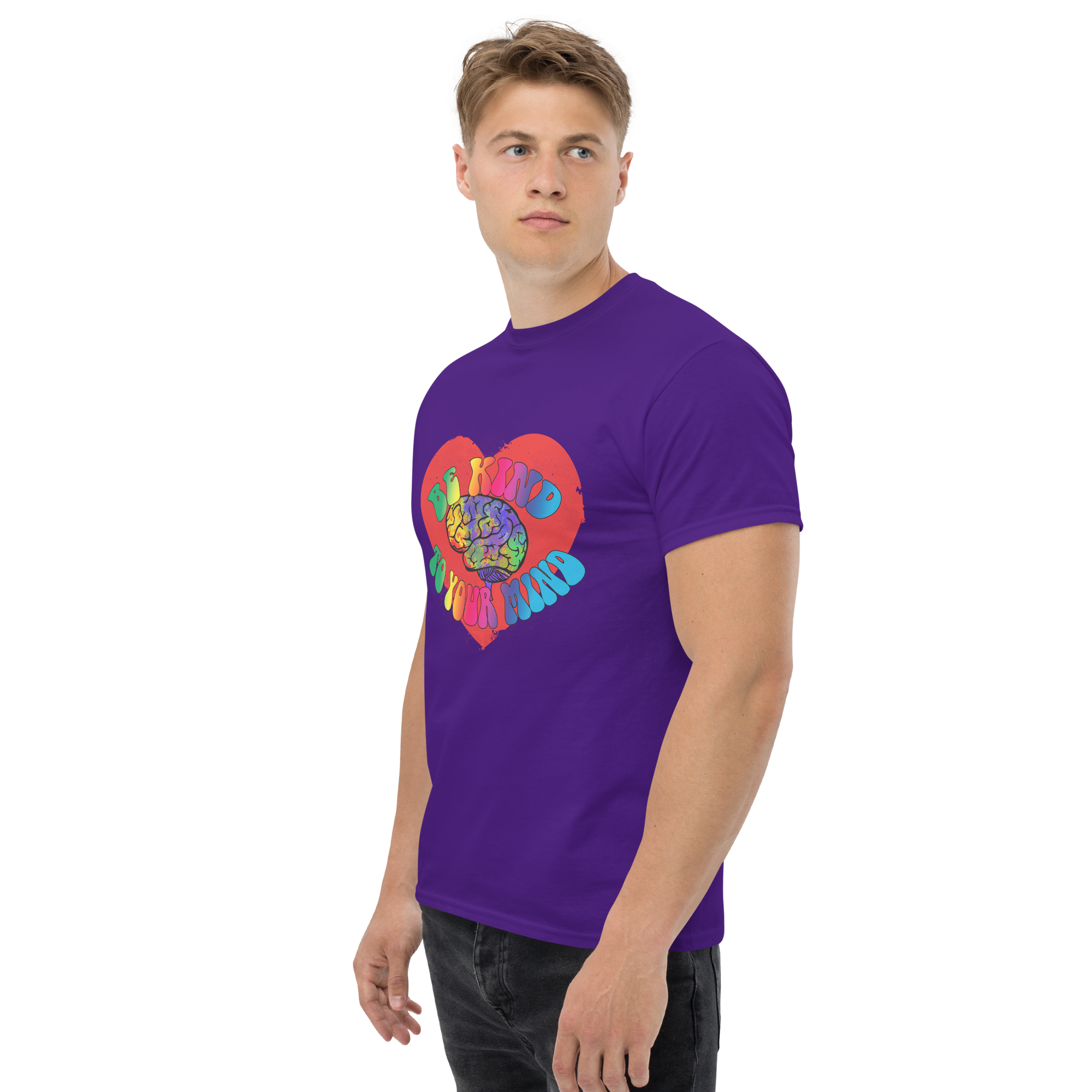 unisex classic tee purple left front 673424c67fcc3