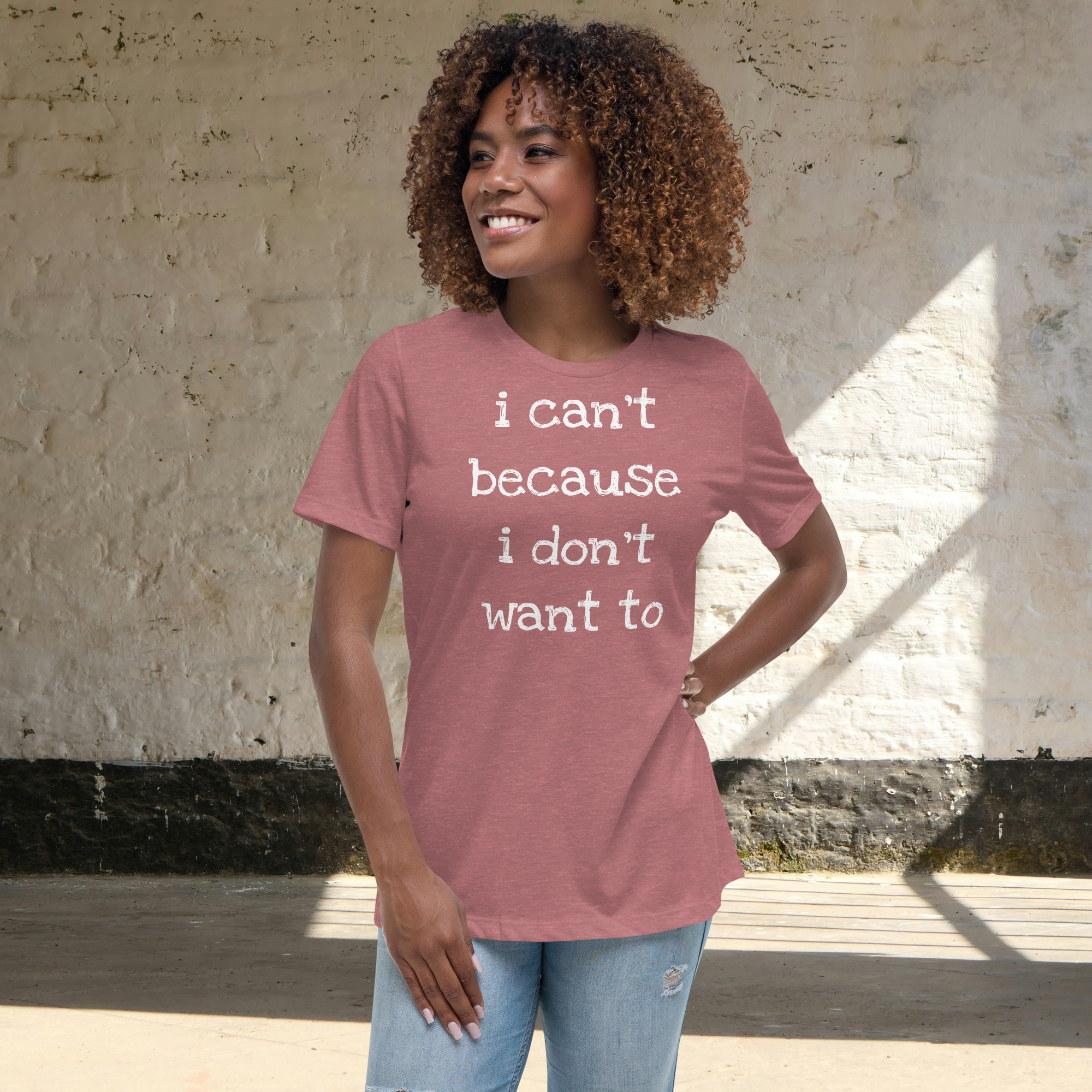 womens relaxed t shirt heather mauve front 67f0970007f2a