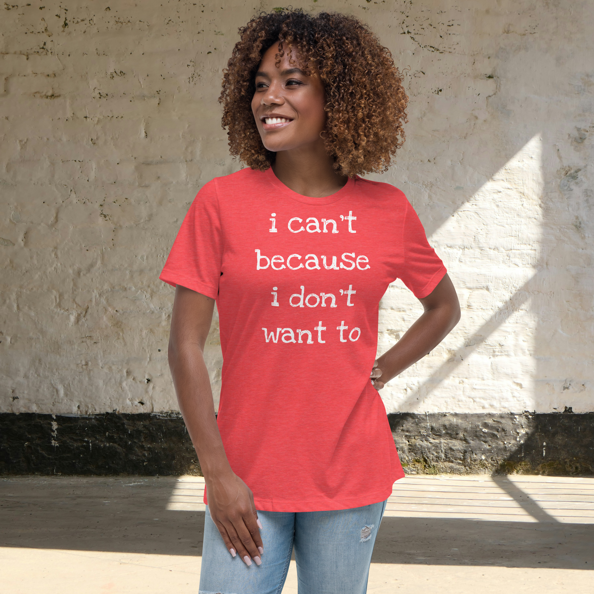 womens relaxed t shirt heather red front 67f0970093ffe