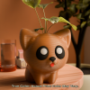 dog planter front brown